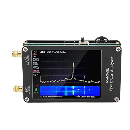 Kadimendium Spectrum Analyzer MF HF VHF UHF Input 4 Modes 2.8in Touch Screen Portable Spectrum Analyzer Generator for Automatic Self Test