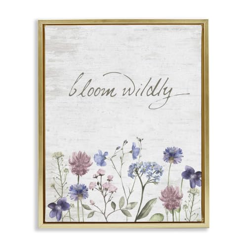 Bloom Wildly Rustic Floral, 17 x 21 Inch Canvas in Floater Frame