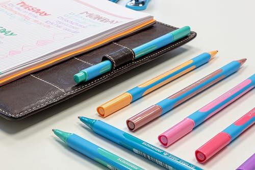 Image of Schneider 152234 Slider Edge Pastel XB Ballpoint Pen (Triangular Pens with Line Width XB) Pack of 10 Ocean