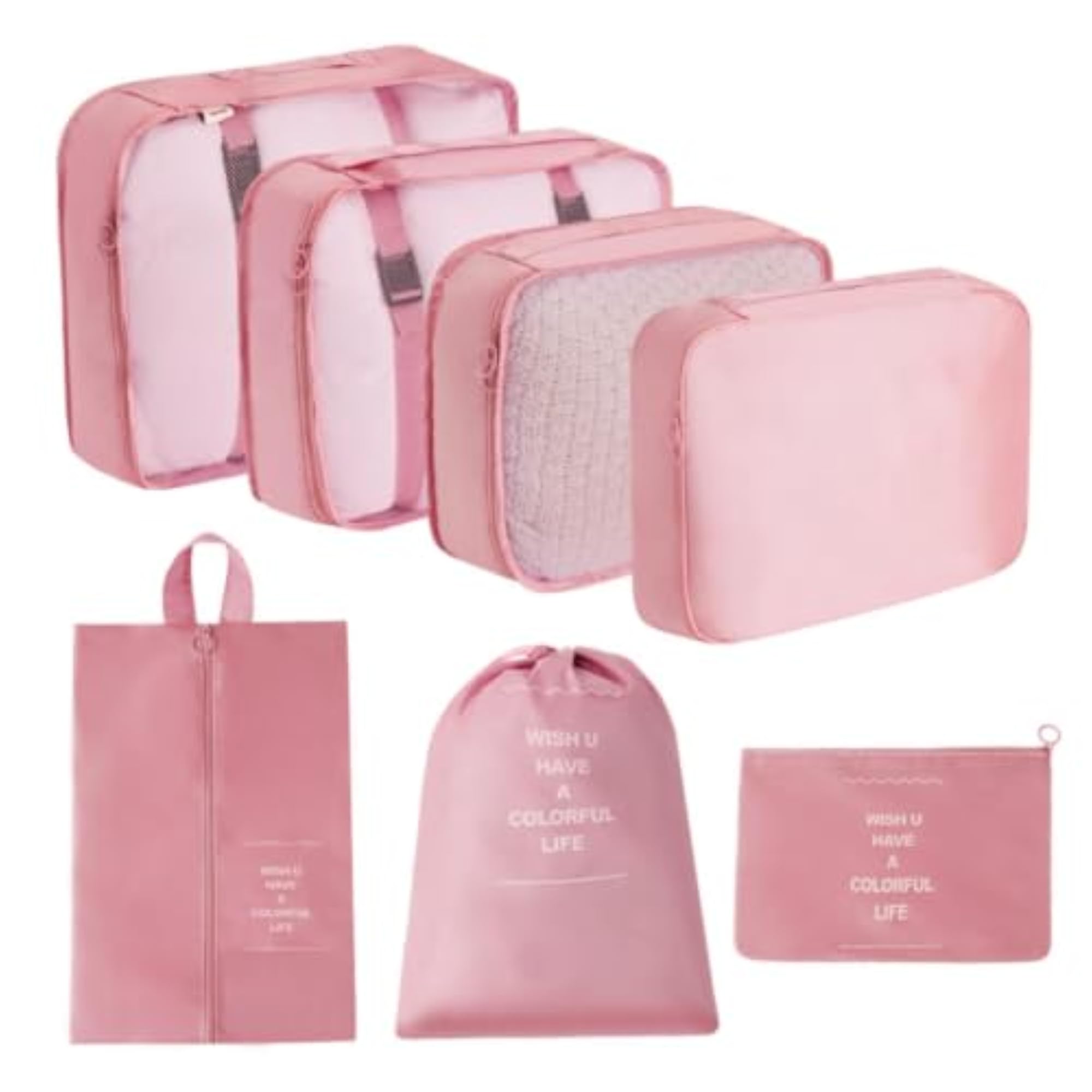 7 Pieces Travel Organizer Set, Space-Saving Storage Bags