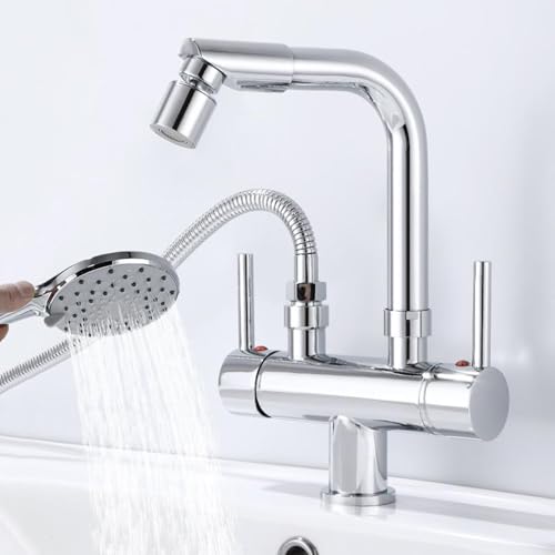 BiaoTeng �V�����[�w�b�h�t���������� �o�X���[�� �֌� 4 ���[�h 360° ��] ���� �␅ �^�J ���ʑ� �֌� �������� 1�� �N����