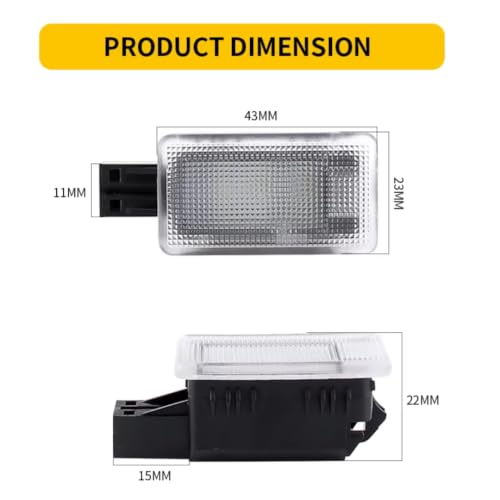 Luz de maletero para Volvo S60 y XC40 plafón interior LED de alta intensidad 4