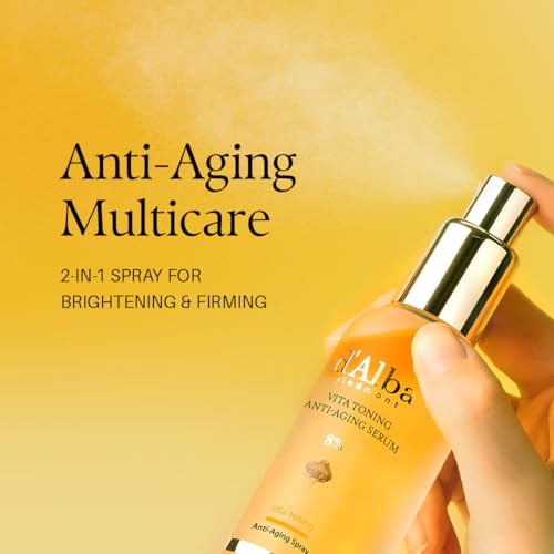 Image of d'alba Piedmont Vita Toning Anti-Aging Spray Serum 8% (2.37 fl oz) | Hydrating, Even Skin Tone, Firming Face Spray with White Truffle and Vitamin, Radiance Care, Korean Skin Care