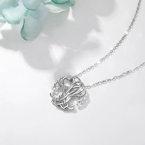 Arbre de vie pendentif femme argent élégant à porter au quotidien