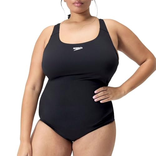 Speedo - Speedo ECO Endurance+ Medalist (Plus Size) Maillot de Bain Femme, Noir, 52 - -2%