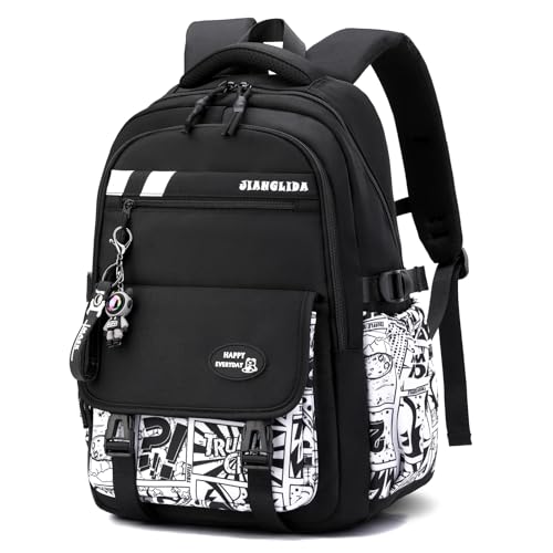 Tanou Schulrucksack Jungen Teenager, Graffiti Druck Schultasche...