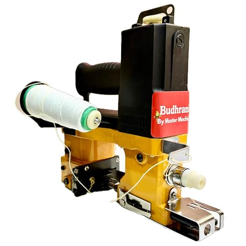 Image of Budhrani by MASTER MACHINES Heavy Duty Portable Lightweight Electronic Bag Closing Machine Metal Body, Bag Closer, Electric Portable Bag Sealing Machine Weight - 3 Kg MM-48