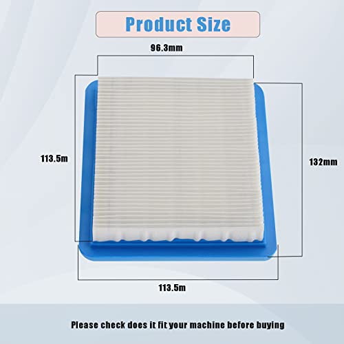 Jicheku 491588S Lawn Mower Air Filter Compatible With B&S 491588 493537 493537S 399959 Honda Gc135 Gcv135 Gc160 Gcv160 Gc190 Gcv190 Gx100 Jd Am116236 Lg491588Jd Lg491588S Pt15853 17211-Zl8-003 (5Pcs) #TOP2