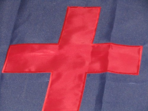 Aes 5X8 Embroidered Sewn Christian Cross Synthetic Cotton Flag 5'X8' Brass Grommets #TOP2
