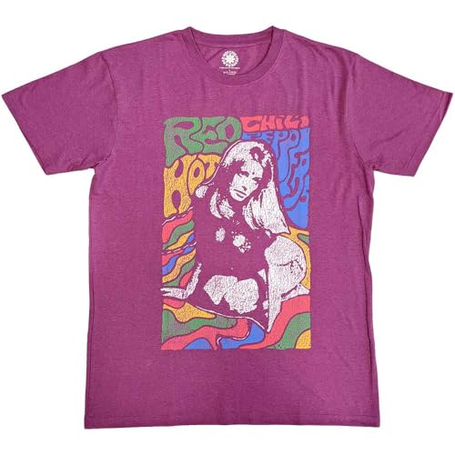 T-shirt Red Hot Chili Peppers Kneeling Girl en coton noir pour look rock