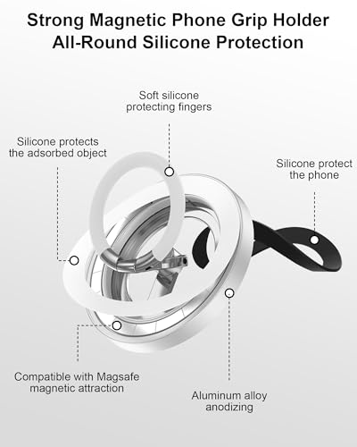 Image of Magnetic Phone Grip for Magsafe Stand,Dual-Sided Magnetic Phone Ring Holder