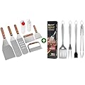 ROMANTICIST 8PC Professional Griddle Accessories Kit Bundle with Professional 4PC Heavy Duty Grill Accessories - Great Grill Gift on Birthday Wedding Father's Day Christmas