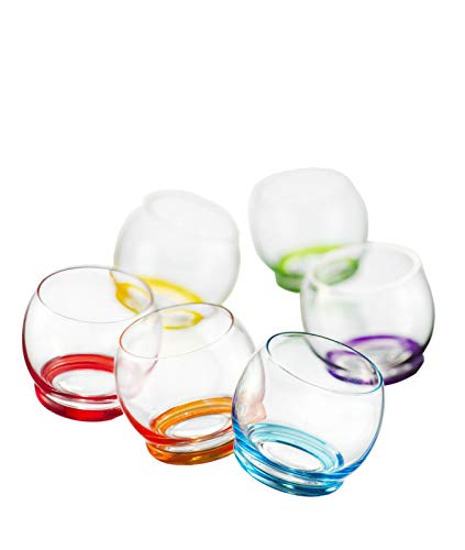 Bohemia Crazy Model Crazy Verres à liqueur en cristal Multicolore assortis 60 ml (verres à eau 390 ml)