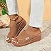 Platform Sandals for Women Wide Width Minimalist Peep Toe Slip On Summer Casual Shoes Womens Shoes