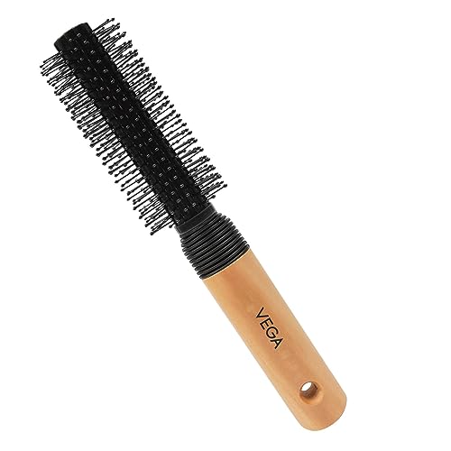VEGA Round Brush For Men & Women, (E8-RB), Brown