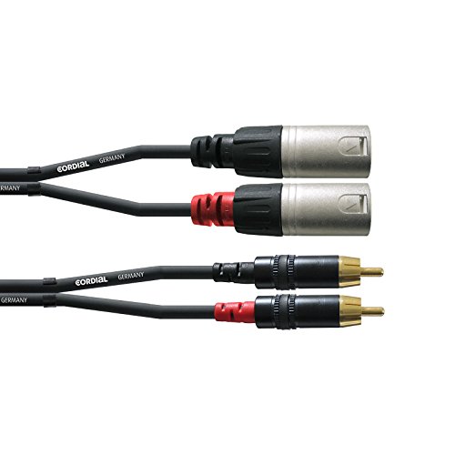 Cordial, Cordial - CFU 6 MC Cavo Sbilanciato Stereo, 2x RCA Maschio/2x XLR Maschio REAN 6 m