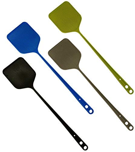 4 unidades matamoscas extrafuerte. Con Integrado - Rasqueta Mosquitera Protección mosquitos para moscas, mosquitos y insectos, varios colores Cover