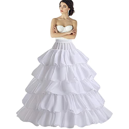 Petticoats for Women Crinoline Underskirt Slips, 5 Ruffles Wedding Underskirt for Women