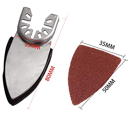 Finger Sanding Sheets Sand Disc Kit, Oscillating Saw Sanding Kit Triangle Sanding Pad, Universal Polishing Finger Sandpaper Set #TOP6