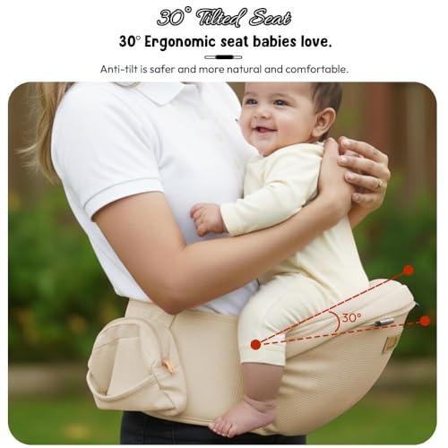 Image of StarAndDaisy Baby Carrier for 0 to 3 Year with Soft Cushioned Hip Seat | Sling Baby Carrier with 2 Storage Pockets | | Soft Cushioned Baby Carry Bag for Newborn to Toddler
