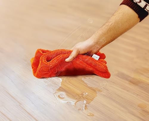 Image of SOFTSPUN Microfiber Cloth for Home - 1600 GSM, 40x60 cms, 1 Pcs, Red Twisted Loop Super Absorbent Towel - Highly Absorbent Lint and Streak Free Multi Purpose Wash Cloth for Kitchen.