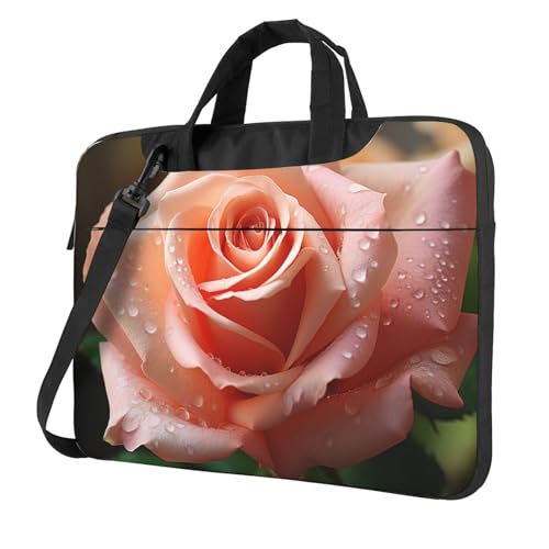 Maletín para laptop 14 pulgadas estilo rosa flor miniatura 1