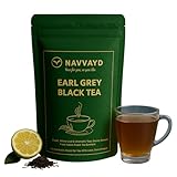 Navvayd Earl Grey Black Tea (100 Gm, 50 Cups), with Bergamot Flavor for Recharge & Relief from Stress, Loose Leaf - Enjoy Hot or Cold