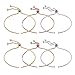 Cheriswelry Lot de 10 chaînes d'extension réglables en laiton pour bracelets coulissants - 24,9 cm - Extrémités en boule - Couleurs mélangées - Pour la fabrication de bijoux