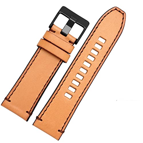 Bracelet de montre en cuir Diesel DZ4323 : l'élégance rétro en marron foncé 22mm