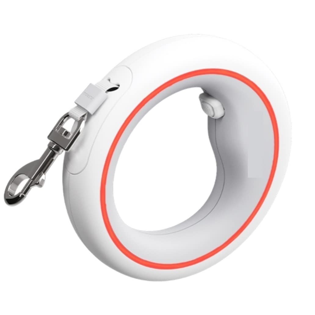 Guinzaglio per Cani Guinzaglio Retrattile Per Cani Illuminazione A Led Collare Flessibile Per Cani Cucciolo Di Cane Trazione Regolabile Guinzaglio Guinzaglio Addestramento (Color : Rot, Size : 13.8*