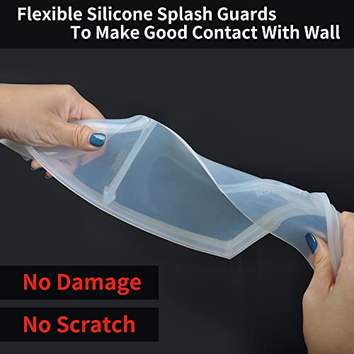 Mofason Silicone Shower Splash Guard, Clear Bathtub Corner Splash Guard, Bathroom Shower Water Guard With Adhesive For Fixing, Can Be Used In Washbasin, Tubs, Sinks Etc - 2Pack #TOP3