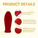 Silicone Hot Handle Holder 3pcs Silicone Pan Handle Covers Heat Resistant Pan Handle Covers for Cast Iron Skillets Flexible, And Easy to Clean - Image 3