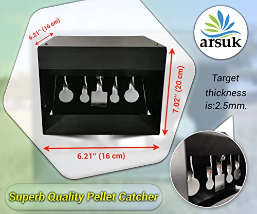 Image of ARSUK Self-Resetting Air Rifle Shooting Target, Heavy-Duty Metal Frame for Airsoft Rimfire Pellet BB Gun Target, Compatible with .177 & .22 Caliber Pellets