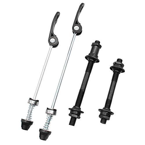 Booly 1 par Rápida Palanca de Liberación Bicicleta Eje Rodillo Bicicleta MTB Cubo de la Rueda Parte Delantera y Trasera Pinchos de liberación Rápida para MTB Bicicleta Carreter