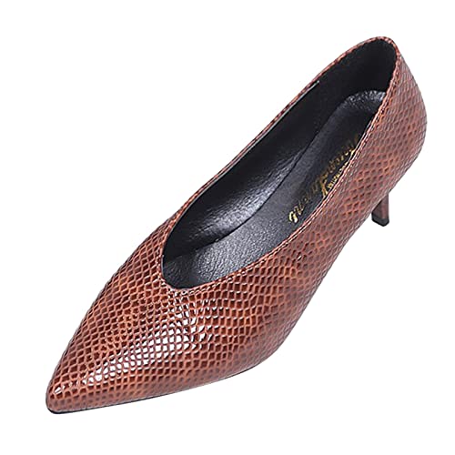 Chaussures à talons hauts marron pour le travail et les loisirs