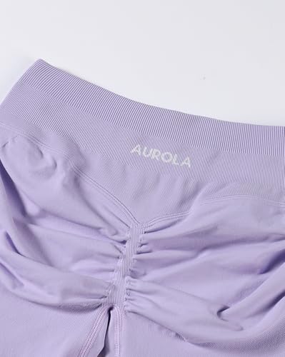 Image of AUROLA Influence Workout Shorts for Women,2.5 3.5 4.5 5.5 6.5 No Roll Up Squat Proof Scrunch Seamless Compression Gym Short