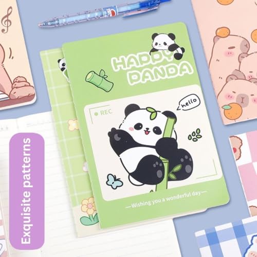 Image of RECLUSE A5 Panda Theme Notebook for Kids & Students, Cute Panda Diary Journal Notebook for School, College, Office, Study Notes, Writing, Journaling & Stationery Gift | Soft Cover A5 Note Book