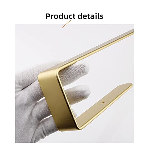 Toallero autoadhesivo de lujo dorado para bano sin taladrar la pared 4
