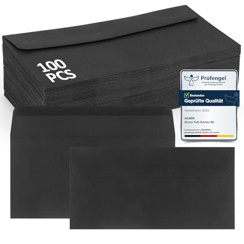 Siumir 100 Stück Briefumschläge DIN Lang 220x110 mm...