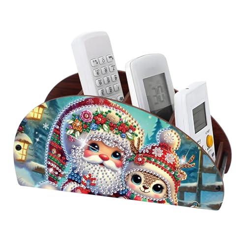 Image of Christmas Diamond Painting kits Organizer Box, Diamond art DIY Santa Claus Special Shape Diamond Partial Mosaic Handmade Making Kit Organizer Box, Home Dining Living Room TableTop Art Decoration