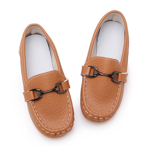 Image of RVROVIC Kids Girls Boys Slip-on Loafers Oxford PU Leather Flats Shoes(Toddler /Little Kid)