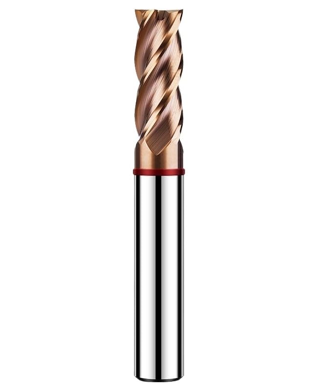 Fresa de extremo plano circular color TGR-HRC55 4F con revestimiento aleación carburo tungsteno y acero, herramientas mecanizado CNC, 1 unidad(16x40Cx16Dx100L)