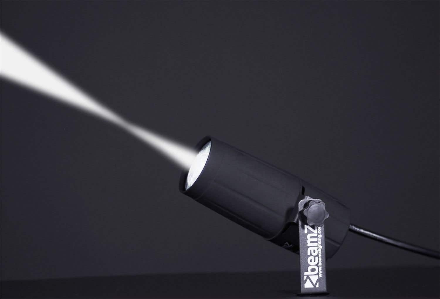 BeamZ PS6WB Projecteur Spot Boule à Facettes - 6 Watts, Angle 10°, Boitier en Plastique Solide, Avec Support de Montage, Idéal pour Créer une Ambiance Scintillante