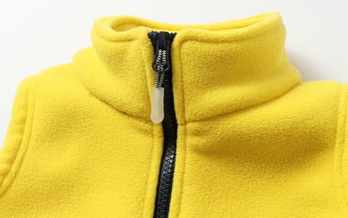 Image of LittleSpring Kids Fleece Vest with Fur Lined Zip Up Warm Thickening Winter Sleeveless Jacket