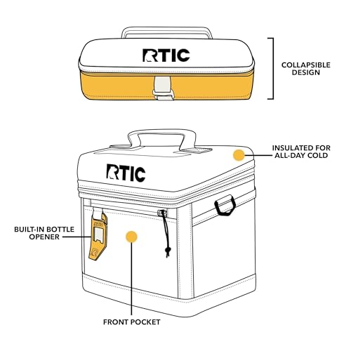 RTIC 15 Can Everyday Cooler, Soft Sided Portable Insulated Cooling for Lunch, Beach, Drink, Beverage, Travel, Camping, Picnic, for Men and Women, Dusty Rose - Thumbnail 5