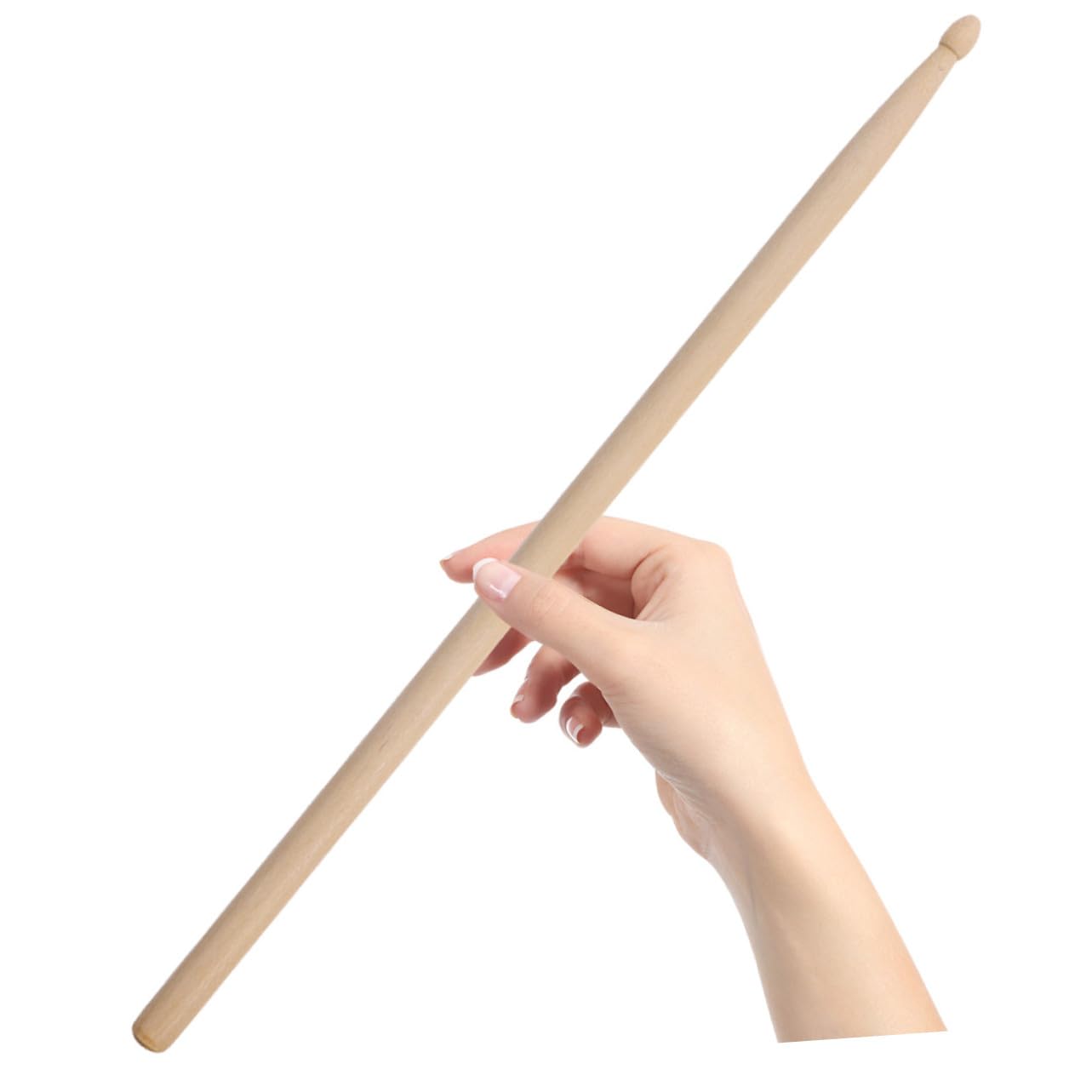 Milisten 12pares Baquetas de Jazz para Batería de Madera con Punta Redonda para Practicar Casa Bandas Escolares Suministros para Percusión
