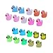 GSHLLO 100 Pcs Miniature Resin Ducks Tiny Luminous Ducks Garden Landscape Ducks Dollhouse Ornament Accessories Mini Ducks Decoration