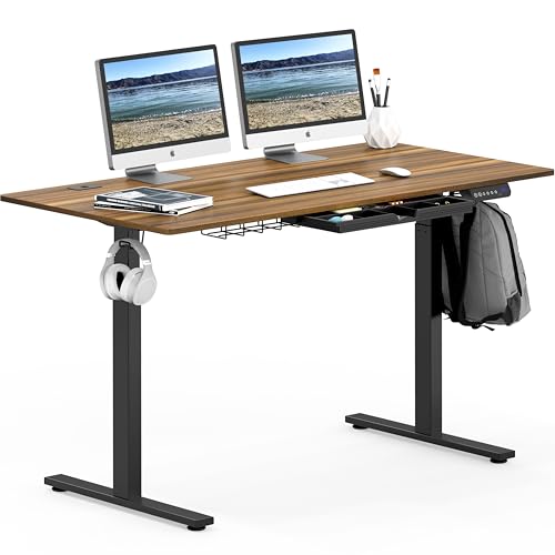 SHW 55 x 28 Inches Electric Height Adjustable Standing Desk