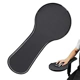 LIKENNY 人間工学設計 調節可能 アームレスト マウスパッド チェア専用 マウス拡張プラットフォーム トレイ 落下防止マウスシールド付き 取り付け簡単 ブラック