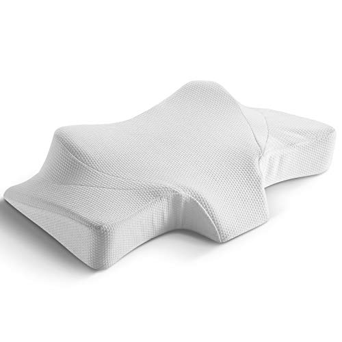 MARNUR Cervical Memory Foam Pillow for Sleeping, Orthopedic Posture, Contour Pillow Support for Back, Stomach, Side Sleepers, Washable Pillowcase